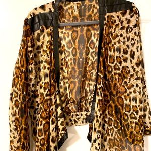 Animal print crop sheet overlay